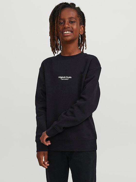 Jack and Jones Junior Vesterbro Sweat Crew Neck Junior Black