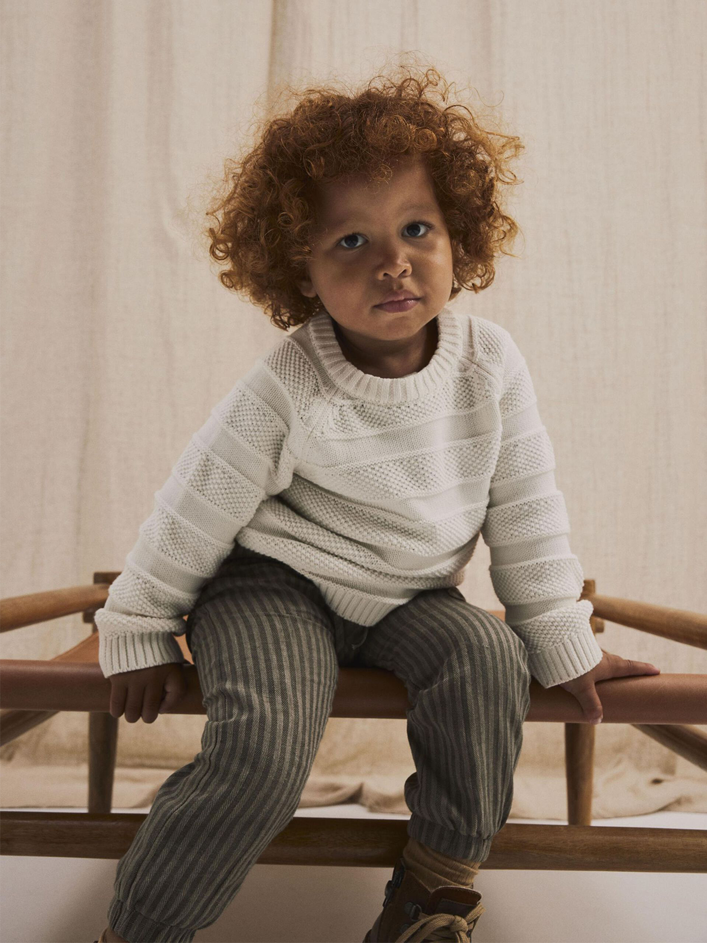 Lil- Atelier Larson Long Sleeve Knit Coconut Milk