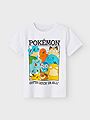 Name It Masir Pokemon Short Sleeve Top Box Sky Bright White with Black text