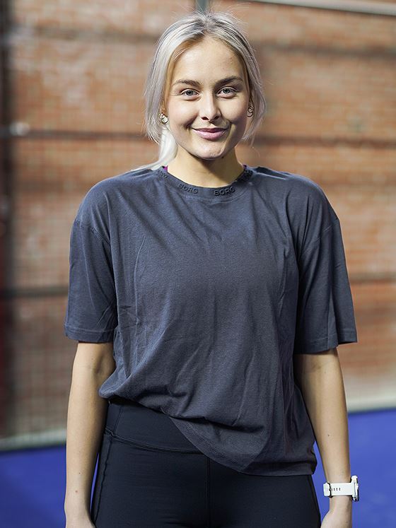 Björn Borg Borg Loose T-Shirt Gray Pinstripe