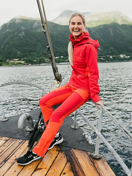 Bergans Cecilie Mountain Softshell Pants Energy Red / Red Leaf