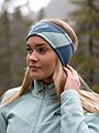 Bergans Cecilie Wool Headband Orion Blue / Misty Forest