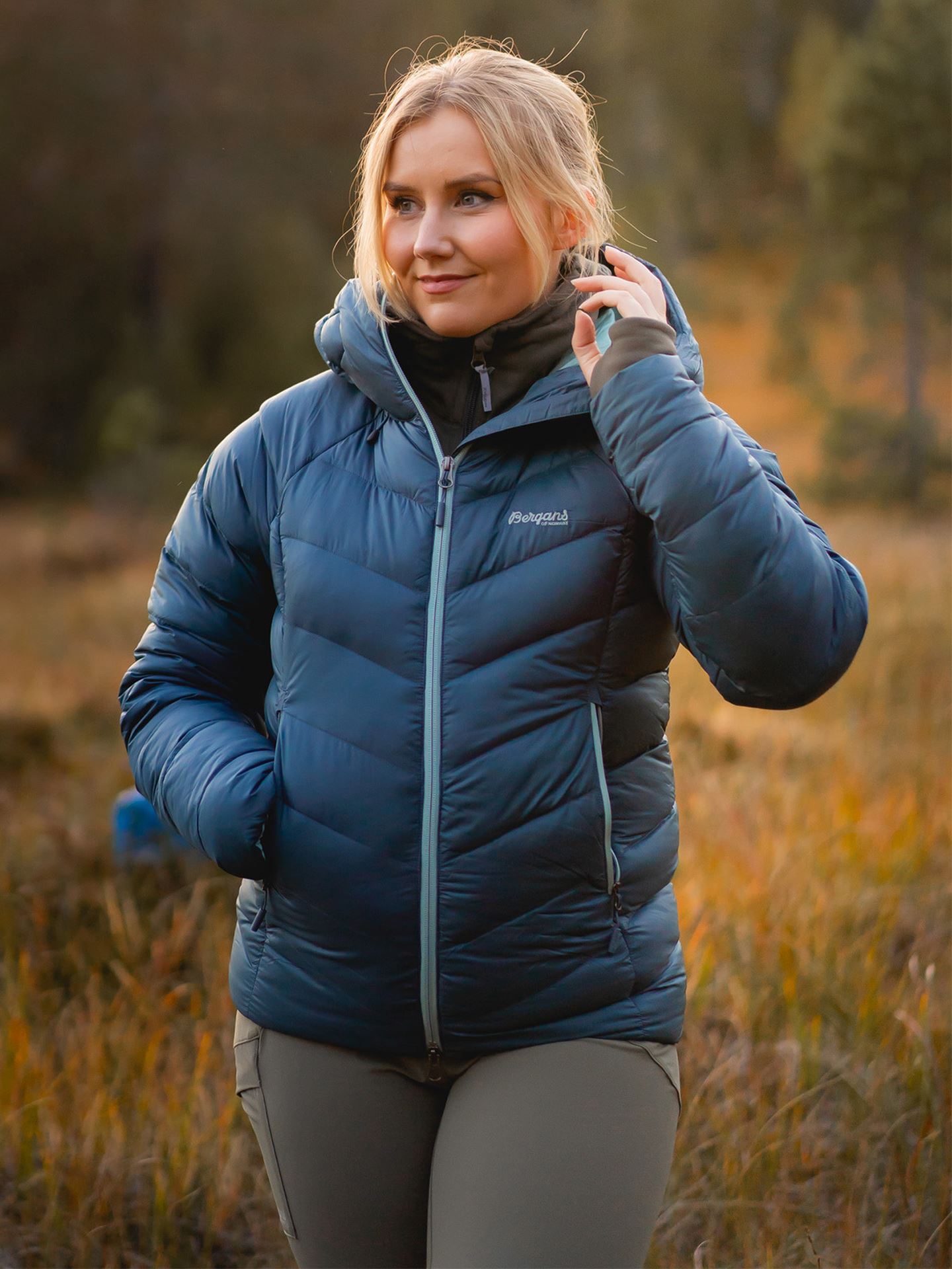 Bergans V3 Down Jacket - Blå | Getinspired.no