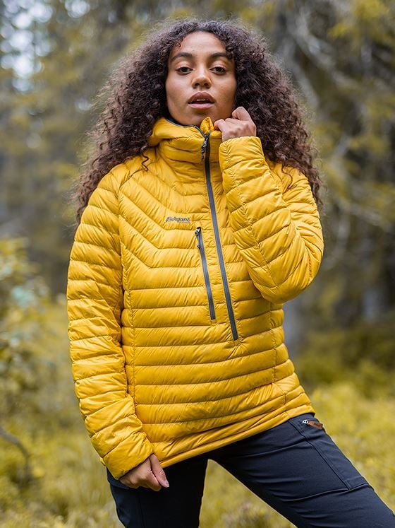 Bergans Cecilie Down Light Anorak Light Golden Yellow / Solid Dark Grey