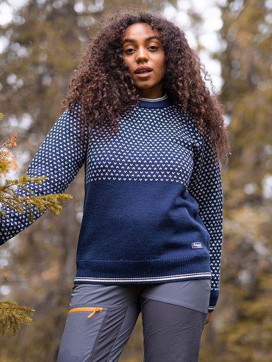 Bergans Alvdal Wool Jumper Navy / VanillaWhite