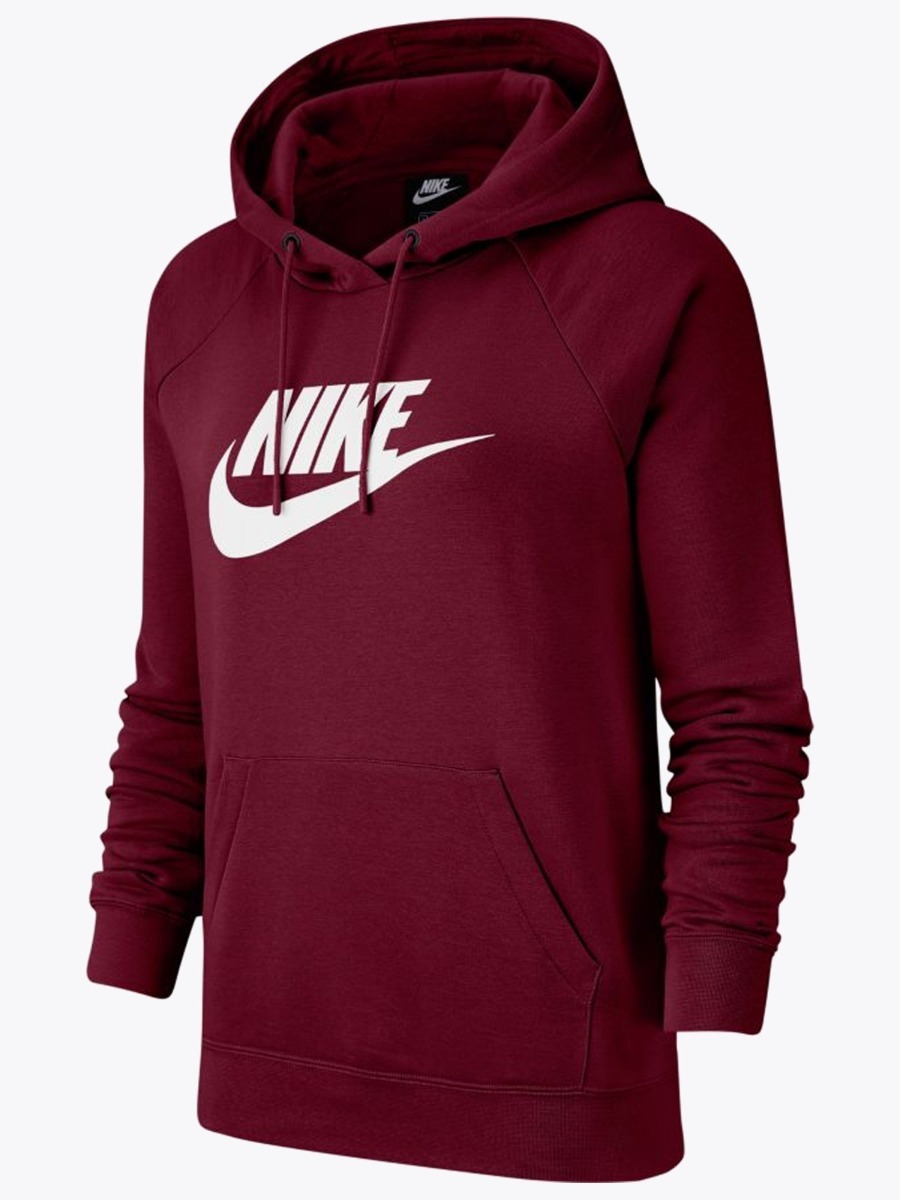 nike burgundy essentials hoodie