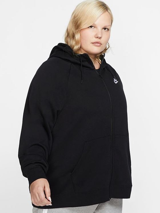 Nike Sportswear Essential Full Zip Hoodie Black/ White