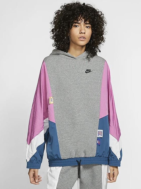 Nike Icon Clash Pullover Hoody Carbon Heather