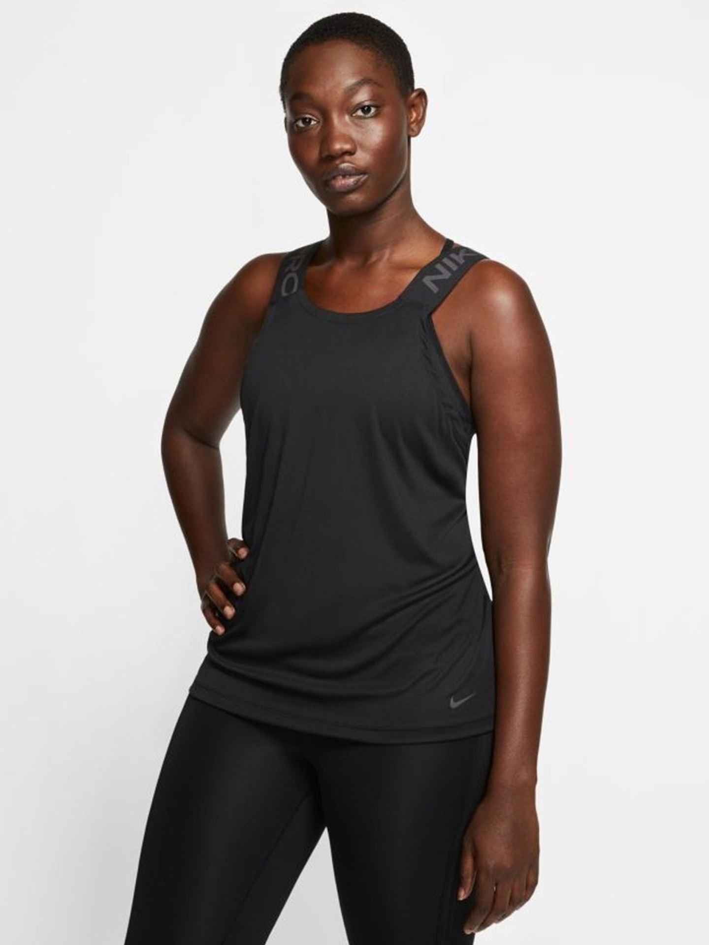 NIKE Dry Tank Elastika Essential SORT Getinspired.no