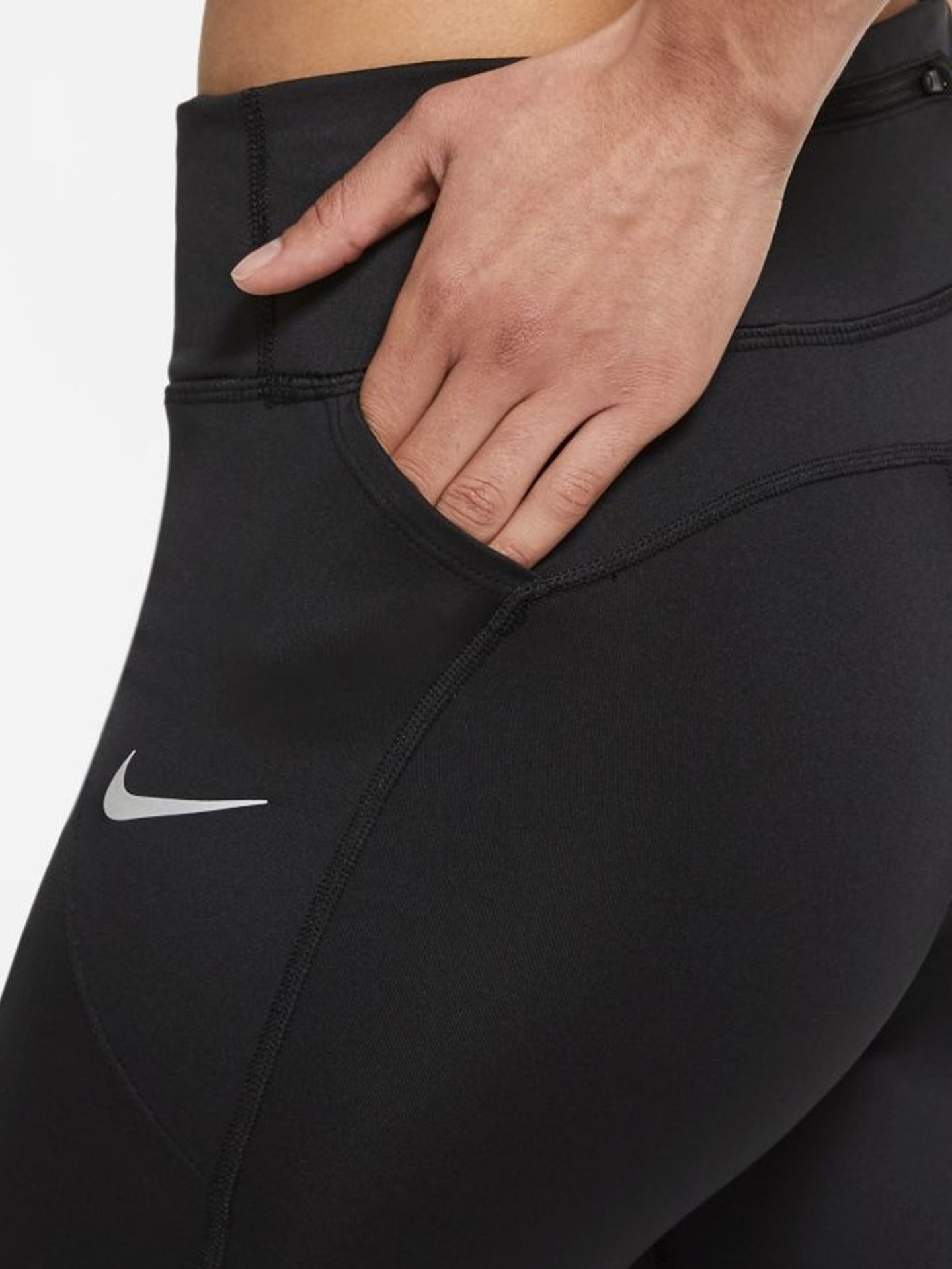 nike running runway sparkle speed flash leggings in black