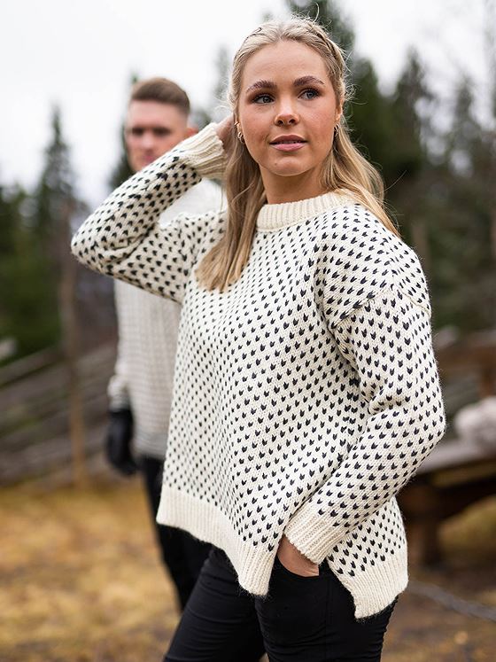 Devold Nordsjø Split Seam Sweater Offwhite