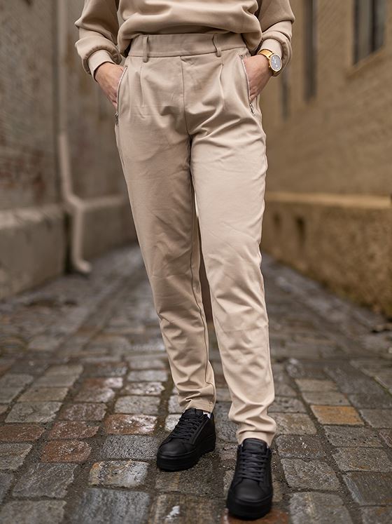 Moss Copenhagen Ellia Popye Pants White Pepper