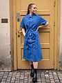 Ichi Mazie Dress Washed Blue Denim