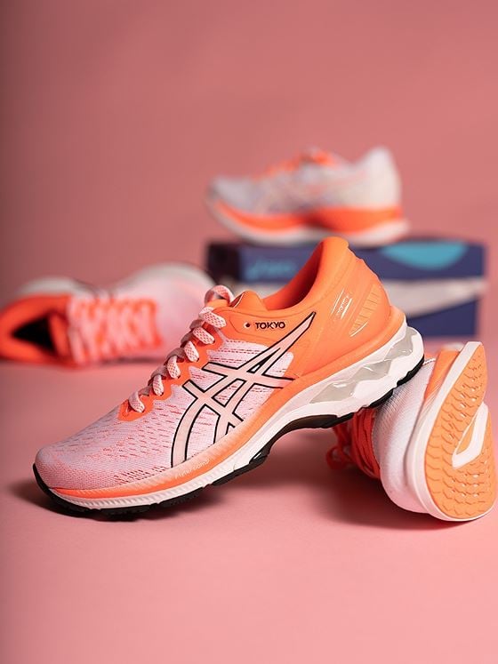 ASICS Gel-Kayano 27 White/ Sunrise Red