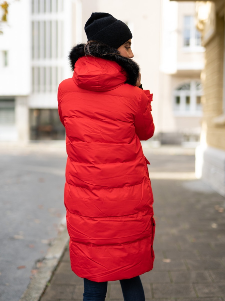 WHISTLER Frida Long Puffer Jacket - RØD 