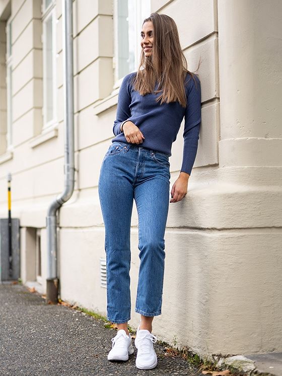 Levis 501 Crop 0142 - Breeze Stone - Medium Indigo