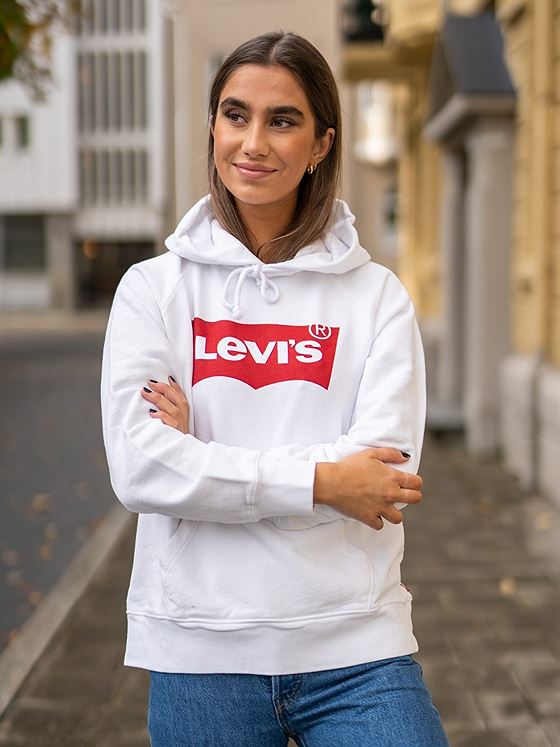 Levis Graphic Sport Hoodie Hvit