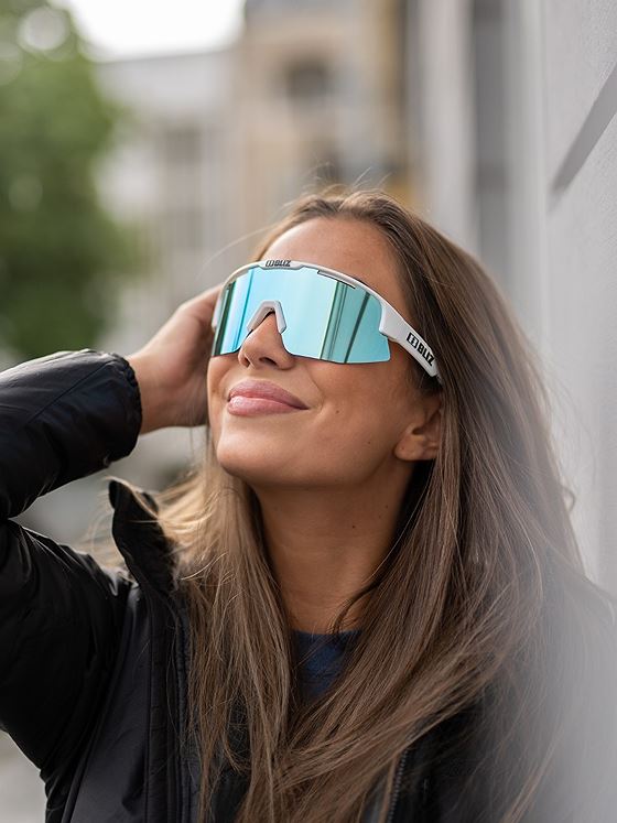 Bliz Active Matrix Smoke w blue multi/Shiny White