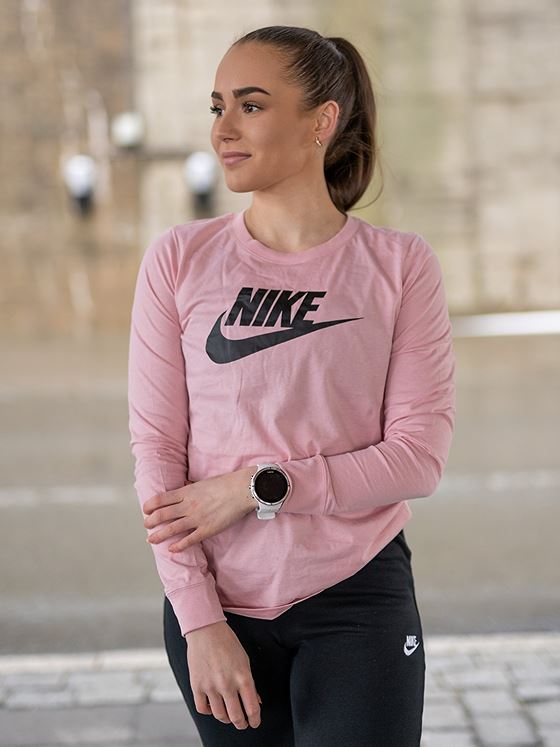 Nike Essential Long Sleeve Tee Pink Glaze / Black