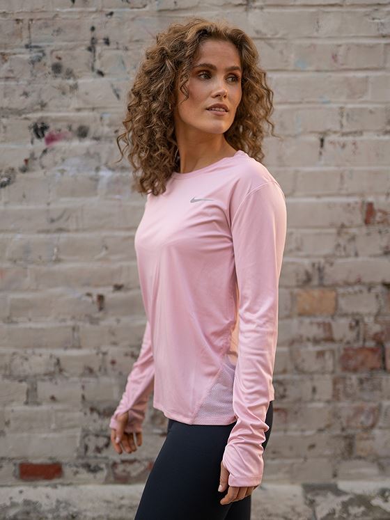 Nike Miler LS Pink Glaze/ Reflective Silver