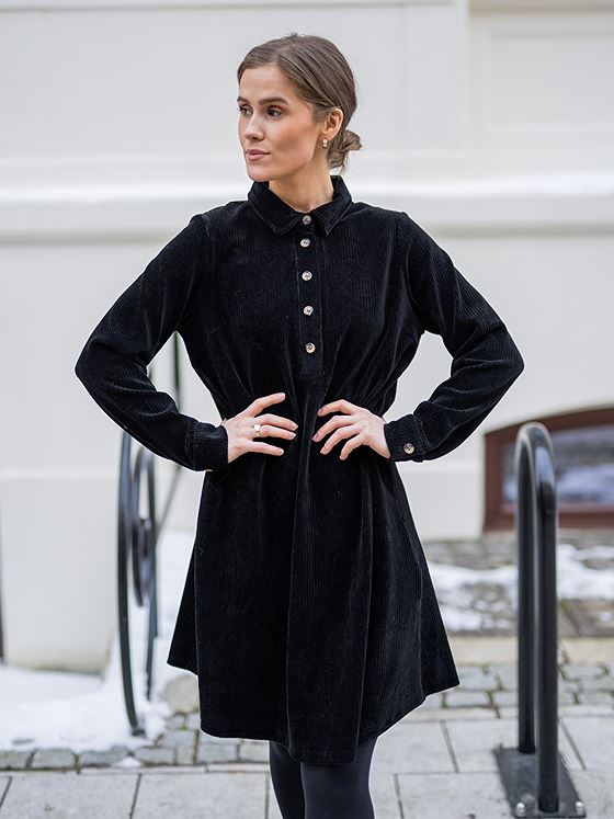 MSCH Copenhagen Ane Florina Long Sleeve Dress Black