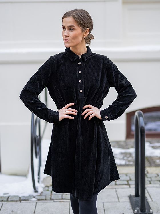 Moss Copenhagen Ane Florina Long Sleeve Dress Black