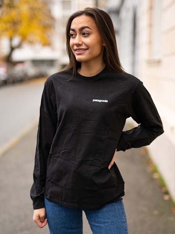 Patagonia Long Sleeve P-6 Logo Responsibili-T Black