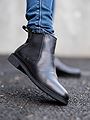 Clarks Griffin Plaza Black Leather