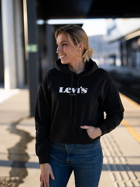 Levis Graphic Standard Hoodie Caviar