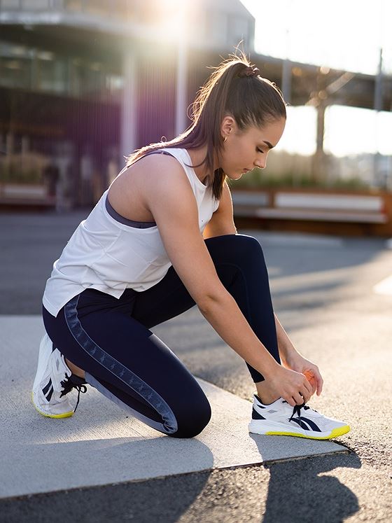 Reebok Velour Tape Tights Vector Navy