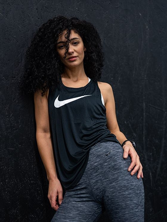 Nike Swoosh Run Tank Black/ Reflective Silver