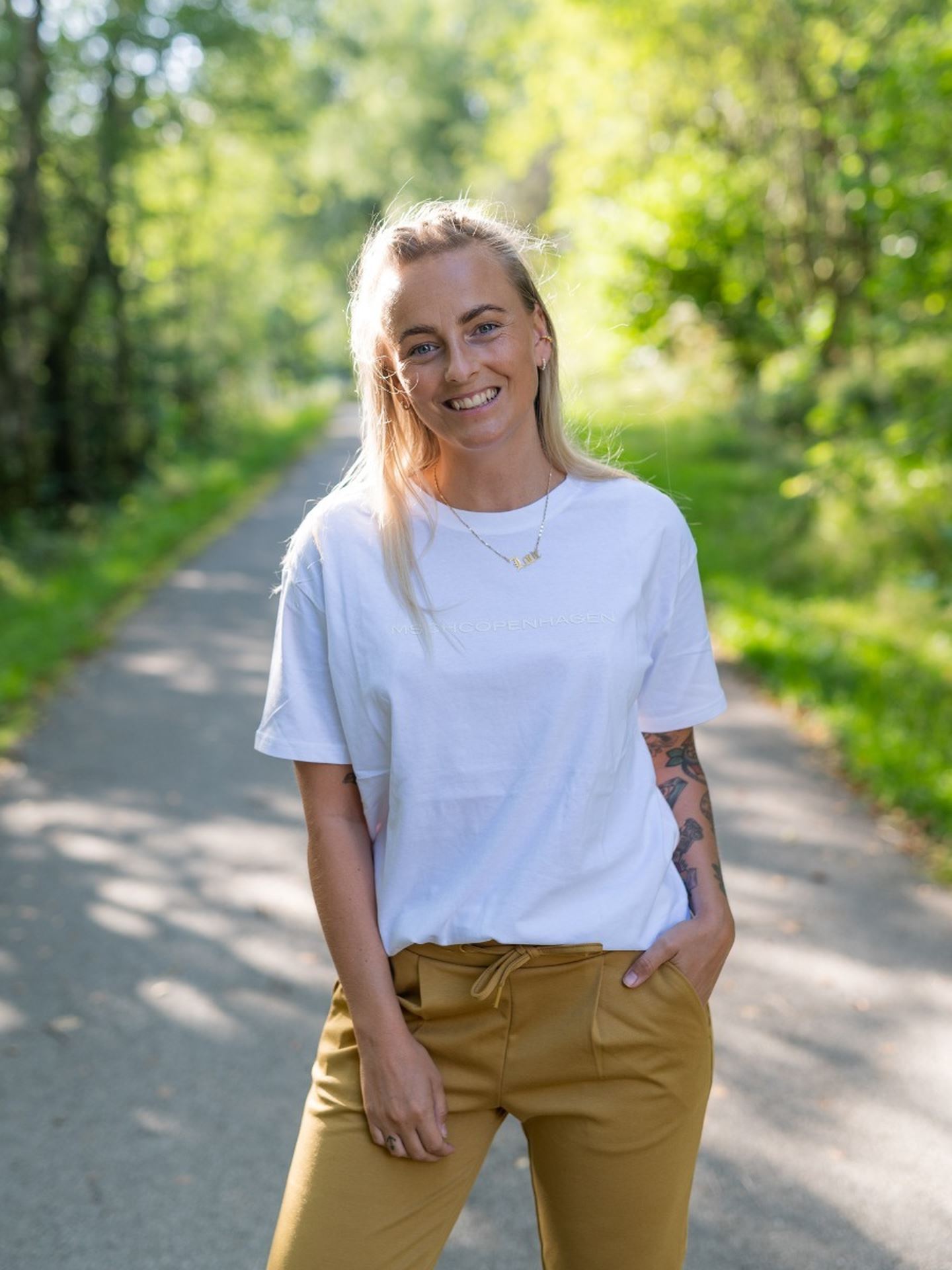 MSCH Copenhagen Liv Organic Logo Tee White