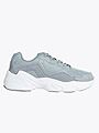 Athlecia Chunky Leather Trainers Pearl Grey