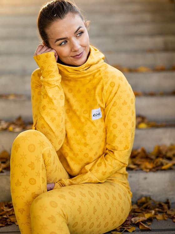 Eivy Icecold Hood Top Monogram Mustard