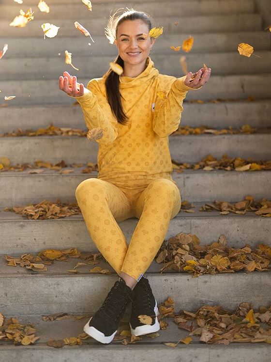 Eivy Icecold Tights Monogram Mustard