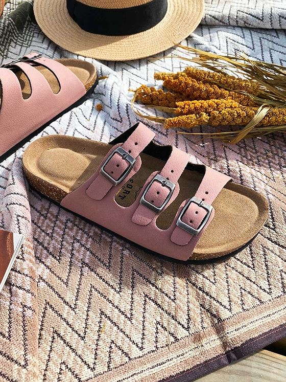Fort Lauderdale Santa Cork Sandals Dusty Rose