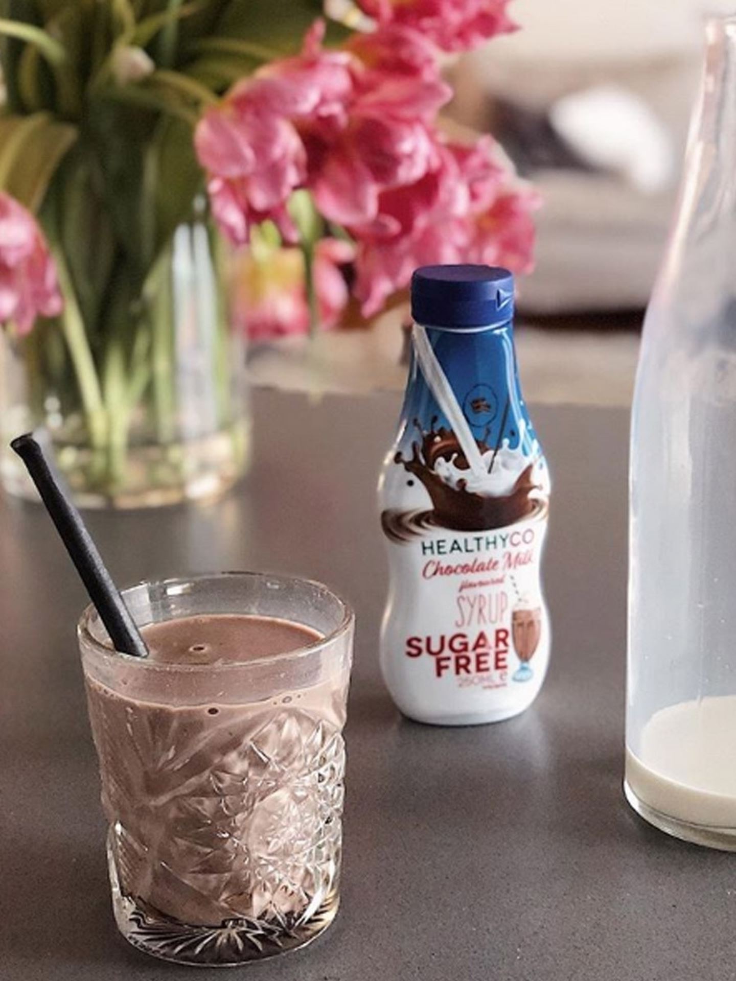 FITNESSGRO HealthyCo Chocolate Milk Syrup Getinspired.no