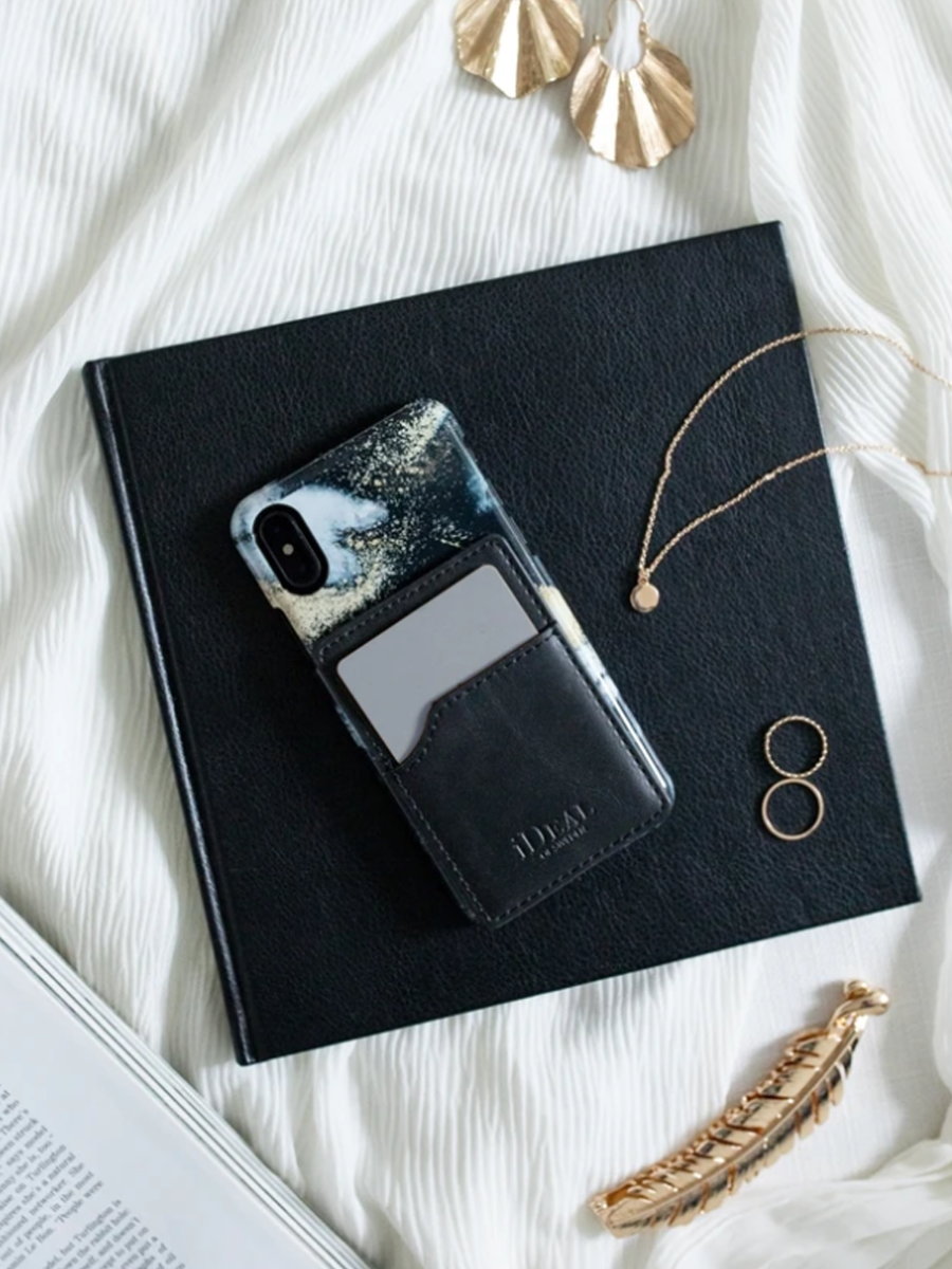 IDEAL OF S Card Holder Saffian Black SORT Getinspired.no