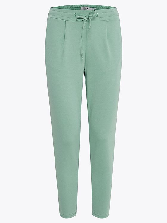 Ichi Kate Pant Cropped Malachite Green