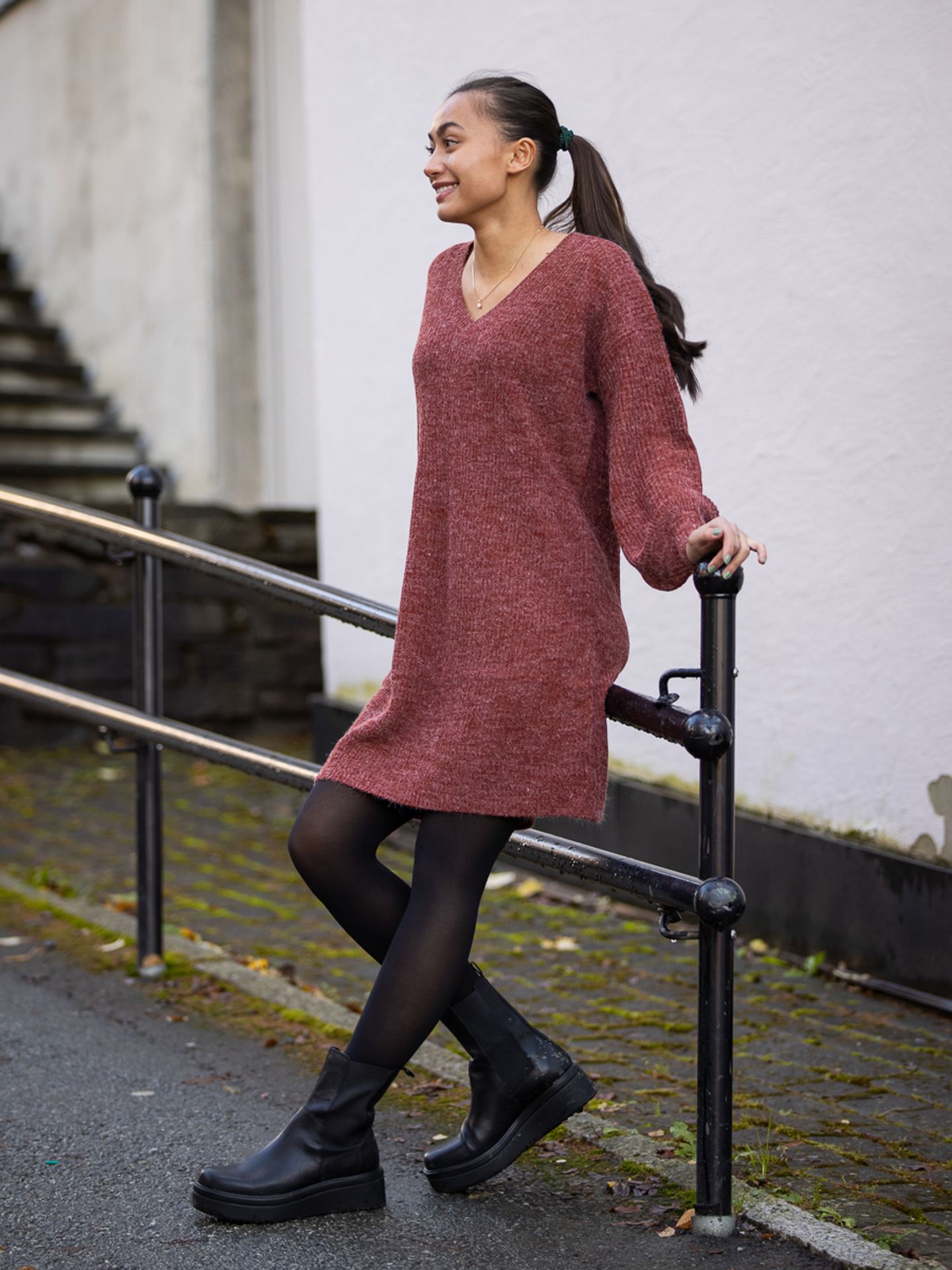 Ichi Novo Dress Burnt Henna