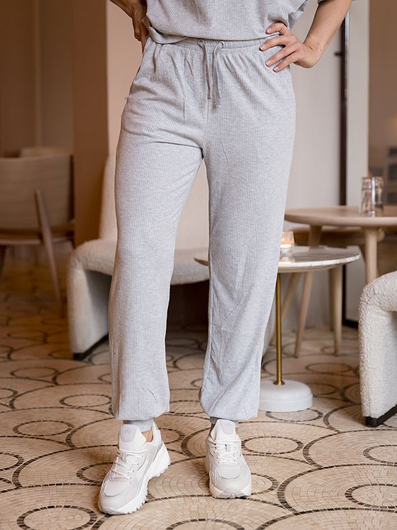 Ichi Kyla Pant Grey Melange