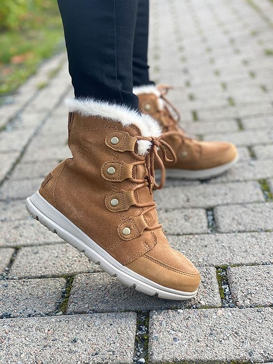 Sorel Explorer Joan Camel Brown/ Ancient Fossil