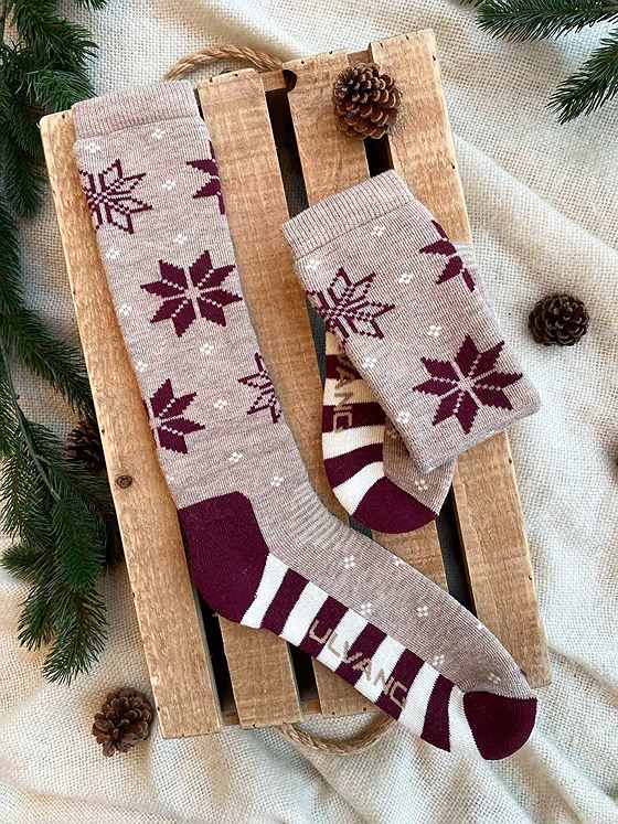 Ulvang Maristua Sock sand melange/fig/grey melange