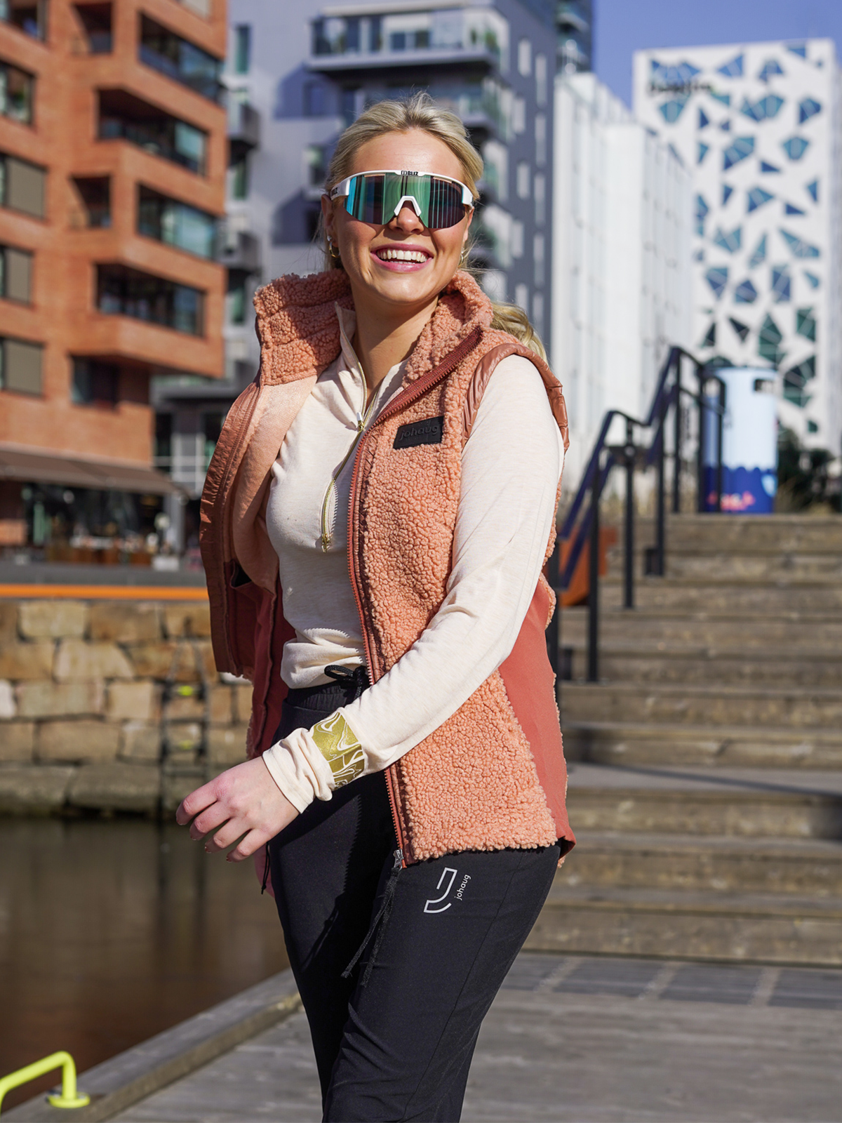 Veste Sans Manches De Sport JOHAUG SWAY VEST 2.0 - Rose - Taille L - Femme