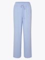 Selected Femme Viva-Gulia Mid Waist Long Linen Pant Blue Heron
