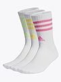adidas 3-Stripes Crew Sock 3PK white/lucid lemon/lucid orange/lucid
