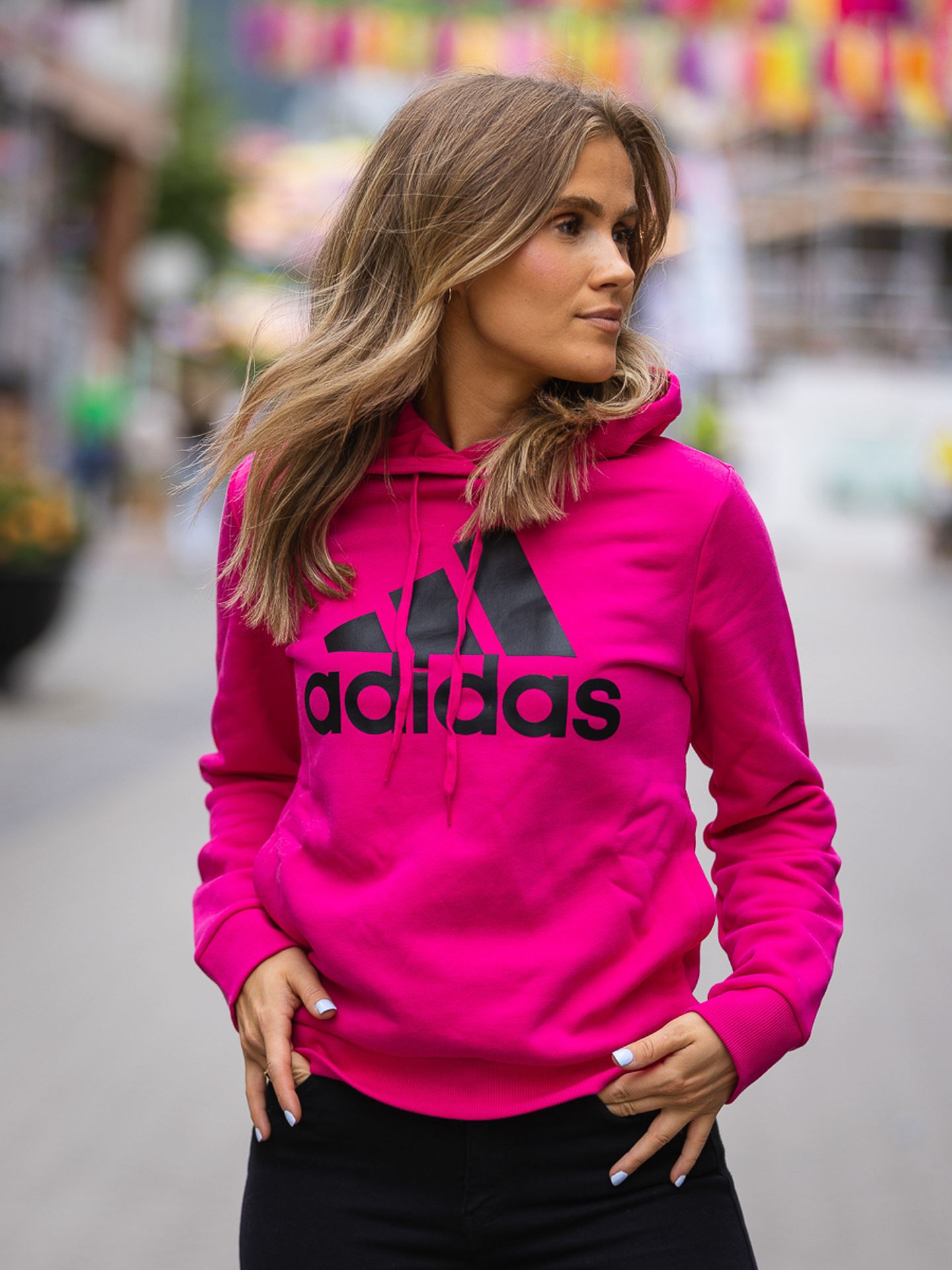 Magenta adidas best sale hoodie