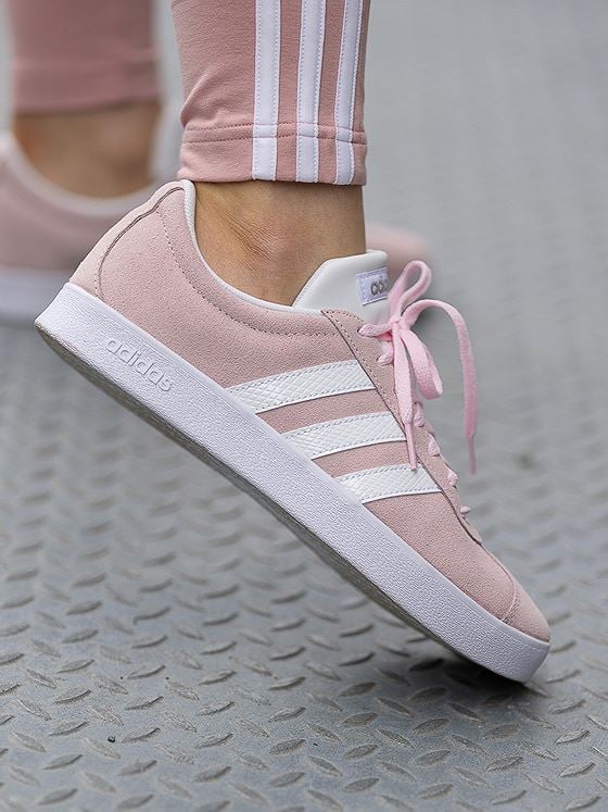 adidas VL Court 2.0 Clear Pink / Cloud White / Grey Five