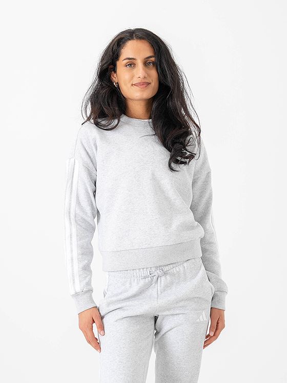 adidas 3-Stripes Fleece Sweater Grey