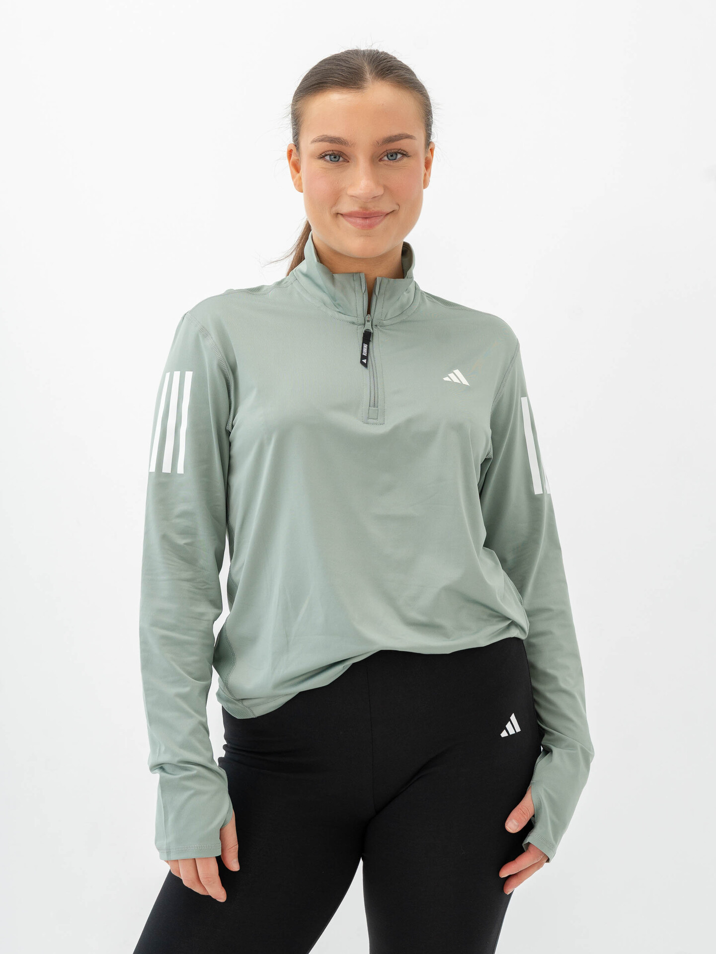 adidas Own The Run Bar Half-Zip Grønn